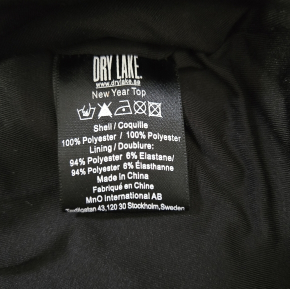 Dry Lake Black Sequin Short Sleeve Top. Size Small - Picture 9 of 12